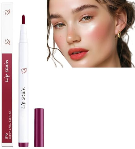 Lip Tint Pen,Lipstick Lip Liner Set,Lip Stain Tip Marker Set,Lip Liner Pencil,Long Lasting Colour Lip Marker,Hydrating Matte Lippen Liner Pen,Waterproof Lip Liner Stain,Lip Makeup For Women 6#