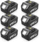 Lot de 6 batteries de rechange, 5,5 Ah, pour Makita, LXT, ASUNCELL 18 V, DC18RC, compatibles avec toutes les batteries lithium-ion Makita, 14,4 V-18 V, BL1815, BL1830, BL1850, BL1430