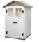 DIGIPLASTICS Casetta da Giardino in Resina Tuscany Evo 120 con 2 Porte centrali, Pavimentazione Inclusa, Colore Beige, 137x144x214h cm