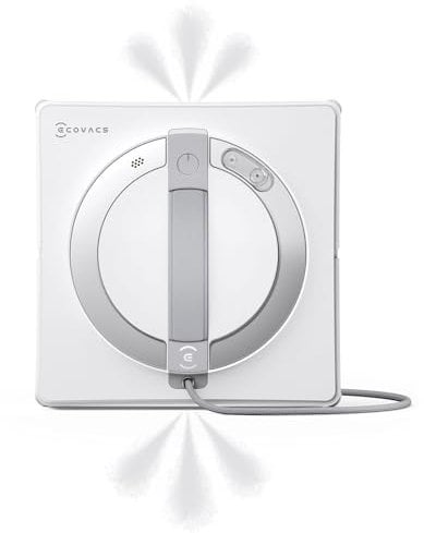 ECOVACS Winbot W2 Pro Robot limpiacristales, pulverizador de Agua de 3 boquillas, Sistema de protección de 10 Niveles, planificación de Ruta Win-Slam 4.0, Sistema de Ascenso Constante