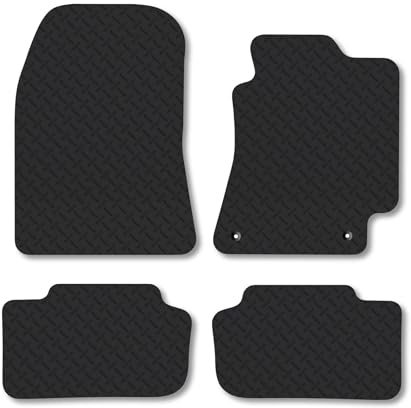 Lexus IS200 (1999-2005) Heavy Duty Thick Rubber Car Mats Accessories Tailored Fit Front Rear Set Compatible Accessory Waterproof Durable Non-Slip 5mm Full Coverage Protection with Clips