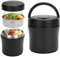 profiwoab Thermobehälter für Essen groß 1.2L warmhaltebehälter essen Edelstahl (mit Löffe) Thermoschüssel thermo-lunchbox für Suppen Porridge Mahlzeiten