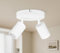 GeyouLux Deckenstrahler 2 Flammig Rund, LED Deckenleuchte Schwenkbar, GU10 Deckenlampe Strahler Deckenspot, Modern Spot Lampe Wandstrahler Weiß für Wohnzimmer Schlafzimmer Küche (Ohne Leuchtmittel)
