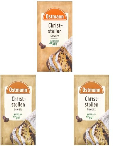 Ostmann Gewürze – Christstollen-Gewürz, Gewürzmischung für Stollen, ideal für Gebäck & Desserts in der Winter- und Weihnachtszeit, vegan, 7,5 g (Packung mit 3)