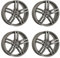 4x Carmani Felgen 14 Paul 6.5x16 ET50 5x112 hyper gun kompatibel mit VW Beetle Caddy Golf Plus Golf V Golf V Variant/Jetta Golf VI