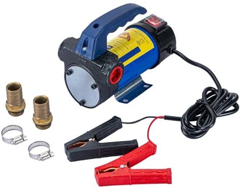 GOTLUCK Pompa di trasferimento diesel 12V 260W Pompa di trasferimento dell'acqua del combustibile elettrico 45L/Min Pompa di aspirazione dell'olio con motore in rame per il trasferimento di diesel