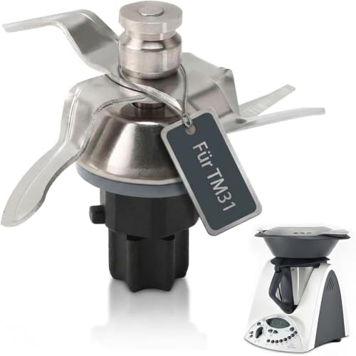 HAPPOW Messer für Vorwerk Thermomix TM31, Ersatzmesser aus Edelstahl, TM31 Ersatzteile, Perfekt zum Zerkleinern von Gemüse, Nüssen, Fleisch, Mixen von Saucen oder Kneten von Brotteig