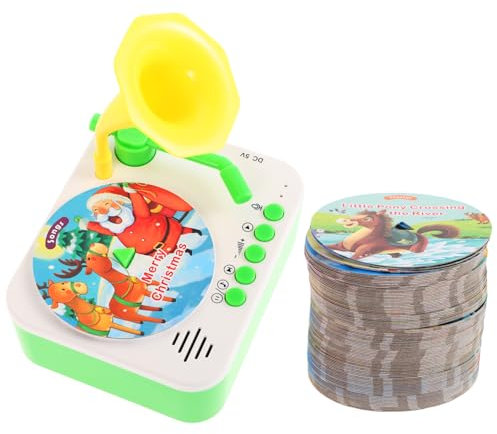 Garneck 1 Juego fonógrafo juguete sensorial musical gramófono de juguete tocadiscos de juguete abdominales