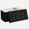 ark future Ottoman Storage Box with Lid Foot Bedside Stool for Bed Room, Living Room Furniture Velvet Storage Bench Toy Storage Box Ottoman Stool Seat (Black, 38 x 76 cm)