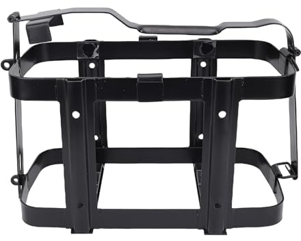 Generic Lockable Reinforced Carbon Steel Jerry Can Mount Holder for 5 Gallon and 2.5 Gallon Oil Drums, Anti Theft Fuel Container Bracket for Camping and Travel