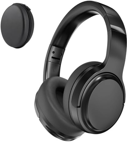Caijin Bluetooth Kopfhörer, Faltbare Kabellose Kopfhörer mit Etui, Bluetooth 5.4 Over-Ear Kopfhörer mit Multipoint-Verbindung, Mikrofon, 40 Stunden Wiedergabe, 3,5-mm-Audiokabel für Reisen und Büro