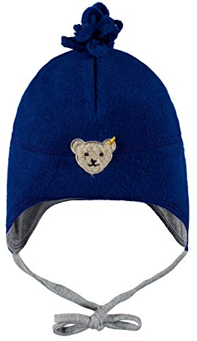 Steiff Baby-Jungen Fleece Mütze, Blau (Sodalite Blue|Blue 3136), 43