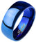 Mianova Band-Ring Edelstahl Herrenring Damenring Partnerring Trauring Verlobungsring Damen Herren Blau Größe 65 (20.7) Breit 8mm