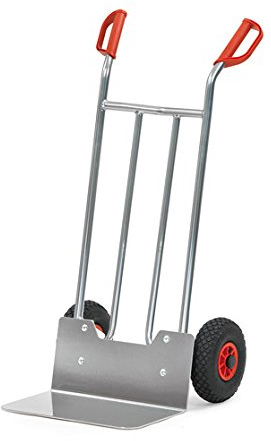 Fetra Sackkarre aus Aluminium Höhe 1150 mm Schaufelbreite 480 mm, Robust Aluminum Material Handling Truck, Silber, Rollator, Hand Truck