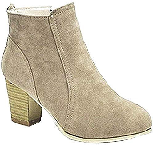 Lovelegis Stivale Corto da Donna con Cerniera Taglia 35 EU moda calzature inverno stile scarpe comodo caldo stivali autunno invernale casual femminili passeggio pratici eleganti