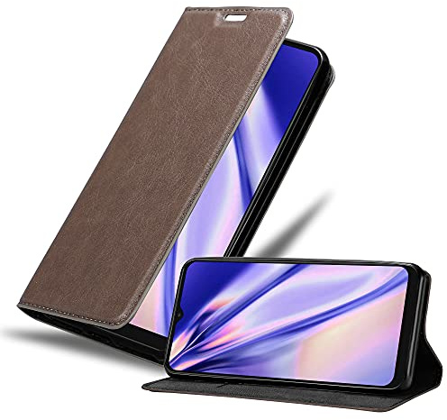 Cadorabo Hülle kompatibel mit Motorola Moto E7 Plus aus Premium Kunst Leder Flip Klappbare Stoßfeste Magnetische [Standfunktion] [Kartenfächern] Cover Hülle für Motorola Moto E7 Plus Tasche in Braun
