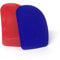 Set of 2 Dough Scrapers Bowl Scraper Food Safe Plastic Pastry Bread Dough Cutter Baking Tools (Red and Blue colour) Size 85 x 120 mm