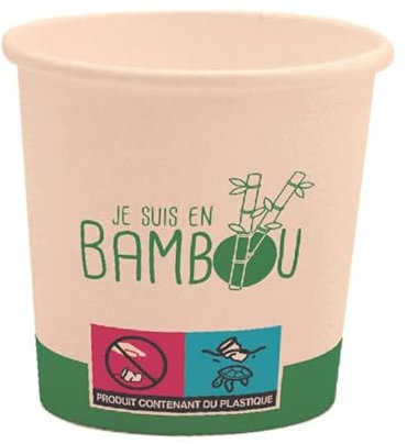 B FOODING Gobelets Bambou 6oz 18cl x50
