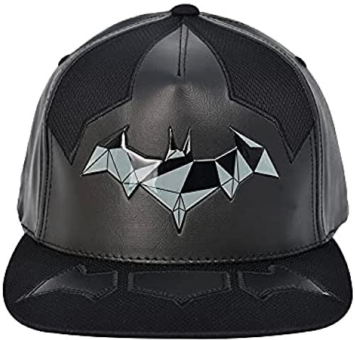 Concept One Unisex-Erwachsene DC Comics Batman Snapback Hat Flat Brim Bill Adjustable Baseball Cap Hut, Schwarz, Einheitsgröße