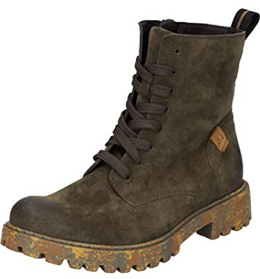 Josef Seibel Damen Combat Boots Marta 02,Weite G (Normal),Wechselfußbett,Kurzstiefel,uebergangsschuhe,uebergangsstiefel,Grün (moos),45 EU