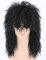 LeMarnia 70er/80er Rocker Vokuhila Perücke Schwarz lang lockig Unisex Erwachsene Perücke Halloween Cosplay Kostüm Perücke
