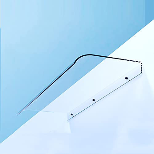 Pensilina Tettoia per Porta Esterno Invisibile,Tendone in Policarbonato,Pensilina Copriporta Resistente ai Raggi Uv Antipioggia,Pensilina Tettoie per Copertura Trasparente (40x60cm/16x24)