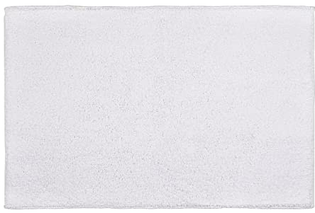 WENKO Badematte ONO, Badteppich aus 100% Baumwolle mit 10 mm Florhöhe für EIN angenehm weiches Trittgefühl, Rückseite rutschhemmend verarbeitet, waschbar bis 40 °C, (B x T): 50 x 80 cm, Weiß