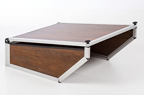 PreGaRo® Mährobotergarage mit klappbarem Dach. Masse innen 82x62x25x35 (LxBxHh+Hv) PG1000H Holzoptik
