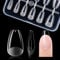 Gelike ec Capsule Americaine Ongle Gel, PMMA Faux Ongles Court Ballerine 120 Pièces 12 Tailles Couverture Complète, Capsule Pose Americaine Ongle Transparente