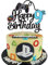 1 Stück 9th Videospiel Tortendeko Glitter Geburtstag Cake Topper Gaming Happy Birthday Kuchen Deko Videospiel Thema Cake Dekoration für Jungen Kindergeburtstag Spiel Thema Party Dekoration Blau