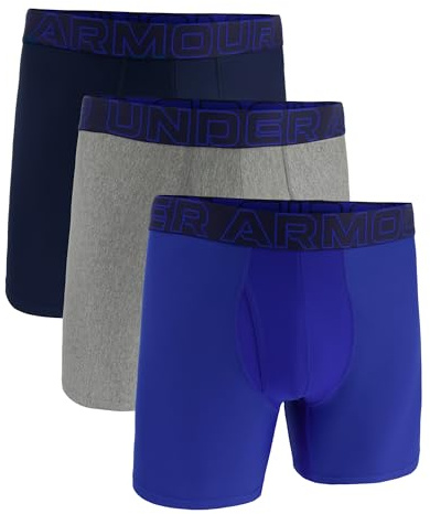 Under Armour Herren Tech Performance Boxershorts im 3er-Pack, 15 cm Beinlänge – atmungsaktiv, feuchtigkeitsableitend, weiches Tragegefühl, ganztägiger Komfort