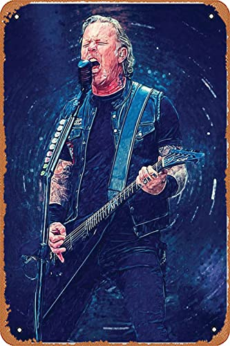 Zuhhgii Retro-Metallschild, James Hetfield, lustiges Vintage-Blechschild für Zuhause, Bar, Küche, Pub, Wanddekoration, 30,5 x 20,3 cm