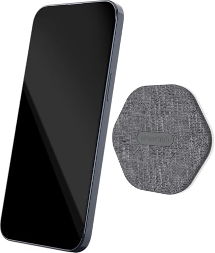 smartish MagSafe Wandhalterung – Bergsteiger – kompatibel mit magnetischem iPhone 15/14/13/12 – Selbstklebende Handyhalterung mit extra starkem Magnet für Apple MagSafe Zubehör – Nr. 2 Bleistiftgrau