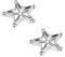 BEeby 1 paire Pentagramme Faux mamelon anneau (non piercing) Acier inoxydable réglable sans piercing Femme Argenté