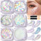 Teenitor Face Glitter Body Glitter, Clear White Body Glitter Gel, Hair Glitter Gel, 6 Shapes Rave Glitter, Mermaid Sequins Makeup Glitters Face Paint, Chunky Sparkling Glitter Gel for Women