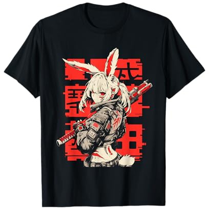 Anime Manga Cyberpunk Aesthetic Techwear Harajuku Bunny Girl T-Shirt