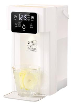 Instant water dispenser instant hot temperature adjustable desktop water boiler desktop smart water dispenser water boiler for kitchen bedroom study living room office white green pink(Color:White)