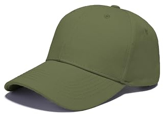 IQONEQ Baseball Cap for Men & Women, Adjustable Unisex Plain 6 Panel Hat with Curved Peak, Breathable Eyelets, One Size Fits Most, Casual Sports Outdoor Travel Everyday Wear