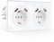 CNBINGO Doppelsteckdose Unterputz mit Krallen - Glas Schuko Steckdose mit USB-A (Max 2.1Amp total) - 16 Amp Wandsteckdose - Weiß