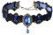 CuLtP Heilende Kristall-Chakra-Halsketten für Frauen Blauquarz Kristallhalskette Schwarze Spitze, gotisches Halsband mit hohler Blume Schmuck aus natürlichem Reiki-Edelstein, die Geschenke für sie