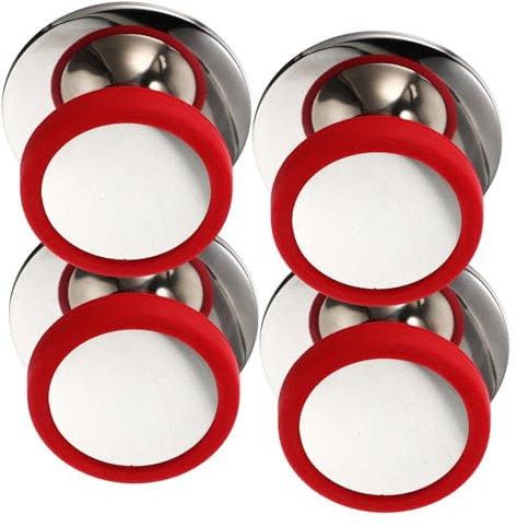 Amosfun 4piezas Perillas para Tapas De Ollas y Sartenes Acero Inoxidable Reemplazables Cómodas Resistente Al Desgaste