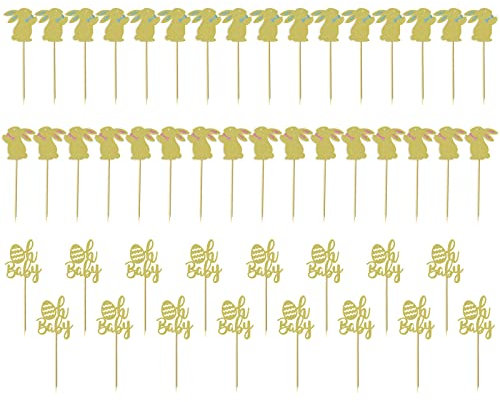 Cupcake-Topper, Party-Kuchenaufsätze, für Kinder, Mädchen, Geburtstagsparty, Dekoration, Dessert, Essen, Babyparty, 48 Stück