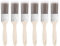 sourcing map 6pcs Paint Brushes 1.5 Flat Paint and Chip Brushes with Wooden Handle for DIY Paint Flat Art Furniture Fences Deck Wall Trim, Brown
