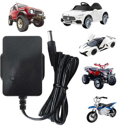 Tosiicop 6V Battery Charger for Kids Quad Bikes-6Volt 1000mA Chargers for Ride on Toys Car-Universal Power Adapter for Childs Electric Car Suit for Motorbike SUV Sports Car ATV Scooter (6V Charger)