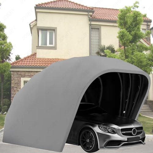 Tettoia per auto pieghevole semiautomatica, Tendalino per auto retrattile in acciaio inossidabile, 5,5x2,5x2,3M/18x8,2x7,6ft, Copertura per auto per garage mobile esterno, Tettoia per auto idraulica