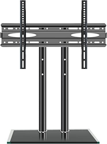 UUYRSZS TV-Ständer, Desktop-Displayständer mit kräftigen Doppelpfosten, höhenverstellbar, Desktop-TV-Basis, passend für 40-65 Zoll LED-Flachbildfernseher