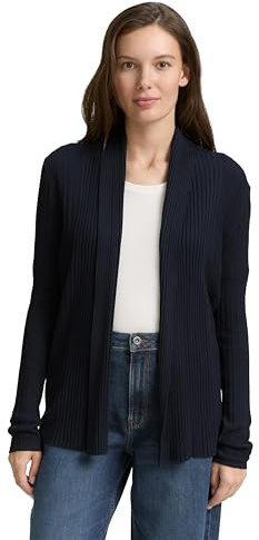 Tom Tailor Damen 1047688 Cardigan mit Schalkragen (1er Pack)