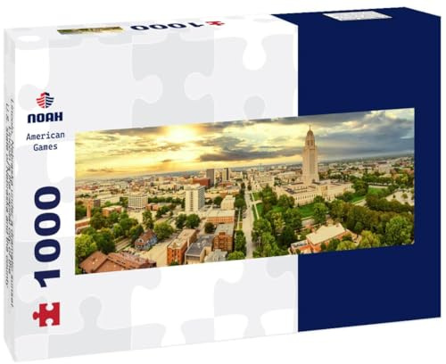 Noah Jigsaw Puzzle Lincoln, Nebraska Under a Dramatic Sunset. Lincoln is The Capital City of The U.S. State of Nebraska and The County seat of Lancaster County 1000 Pieces