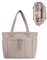 Tote Bag for Women with Zip Large Capacity Shoulder Handbag with 15.6 Inch Laptop Compartment and 40oz Water Bottle Pocket for Work School Travel, Beige (Patent Pending)