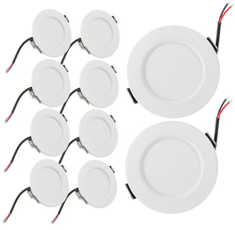 Tofficu 10 Piezas Luz Empotrada Foco De Techo Accesorio De Luz Led Foco De Suelo Interior Lámpara Empotrada En El Techo Lámparas De Pie Blancas Para Salón Luces Metal Blanco